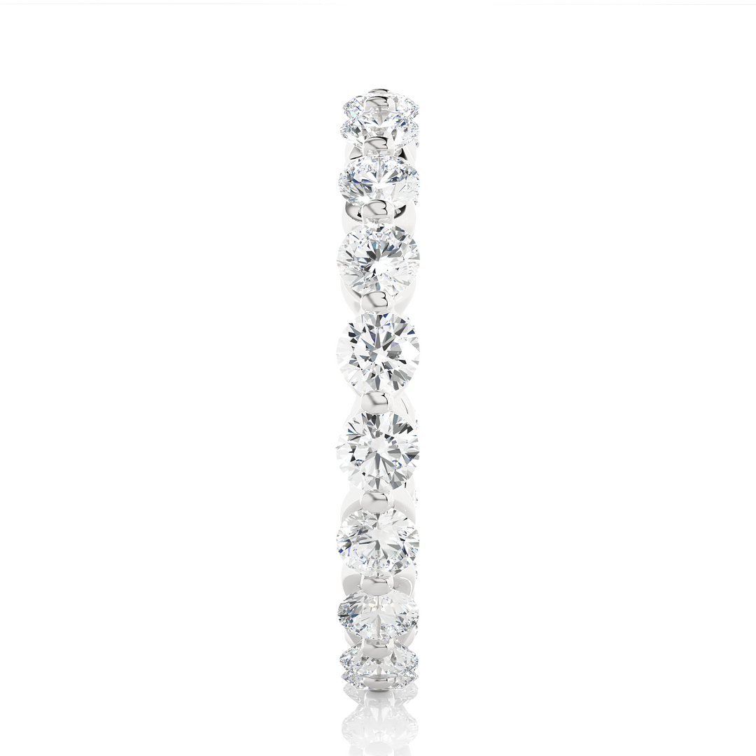 ETERNITY WEDDING RING STUDDED WITH 20 DIAMOND ROUNDS IN PRONG SETTING
