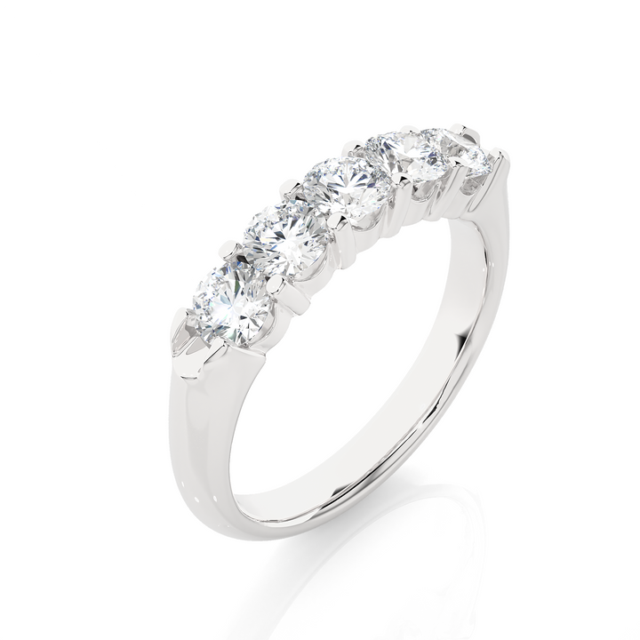 5 ROUND DIAMONDS WEDDING BAND