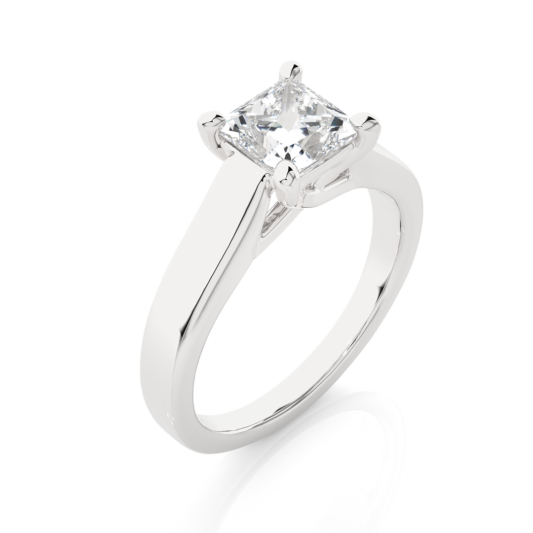 A SOLITAIRE PRINCESS  DIAMOND RING