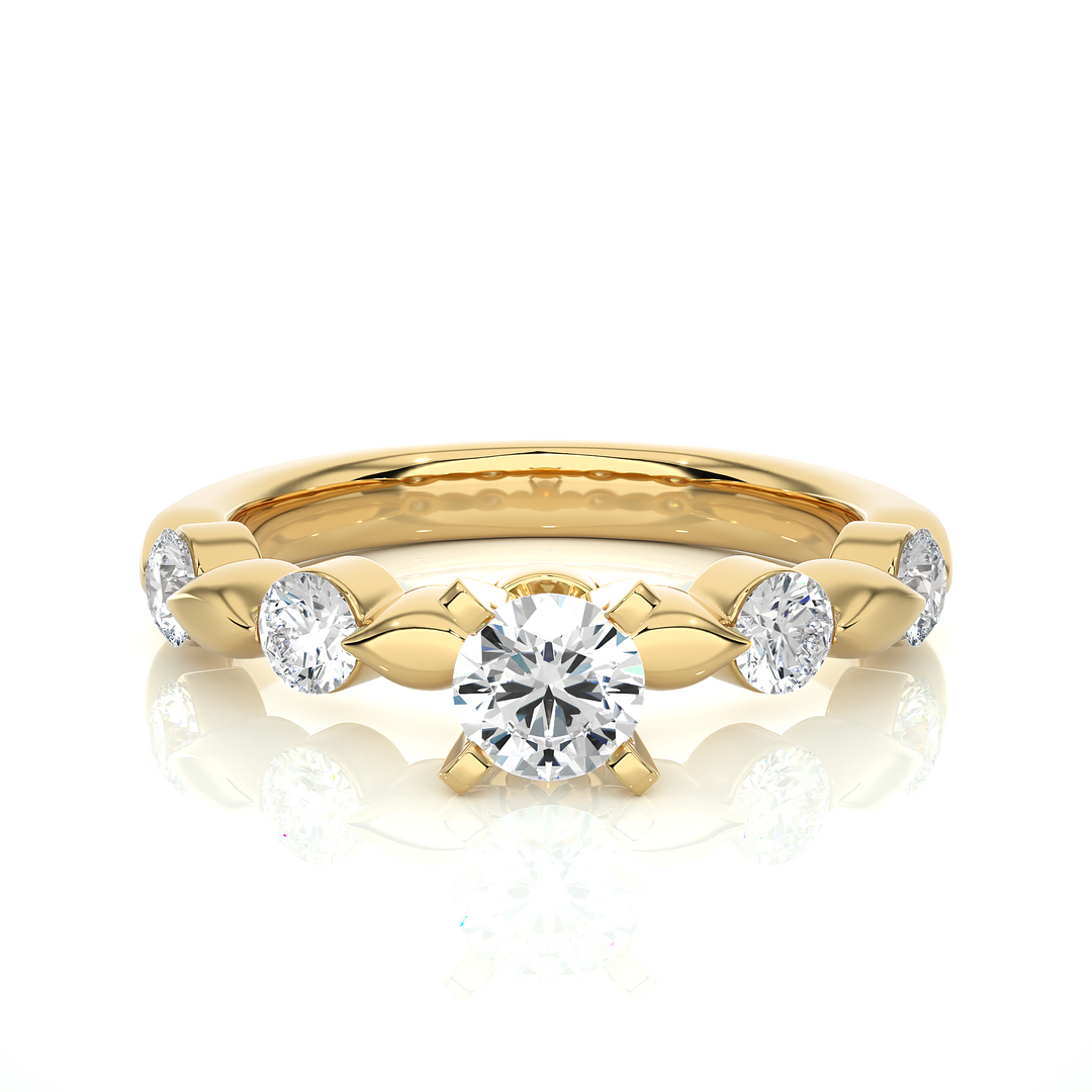 A DAILY WEAR SOLID GOLD DIAMOND RING