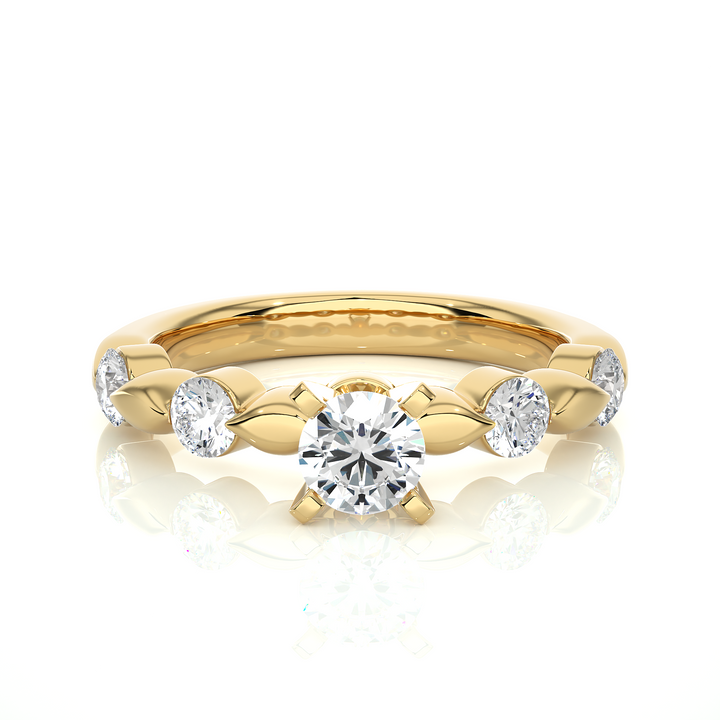 A DAILY WEAR SOLID GOLD DIAMOND RING