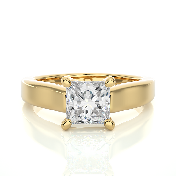 A SOLITAIRE PRINCESS  DIAMOND RING