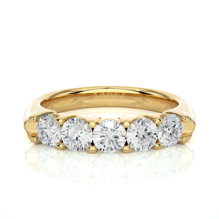 5 ROUND DIAMONDS WEDDING BAND