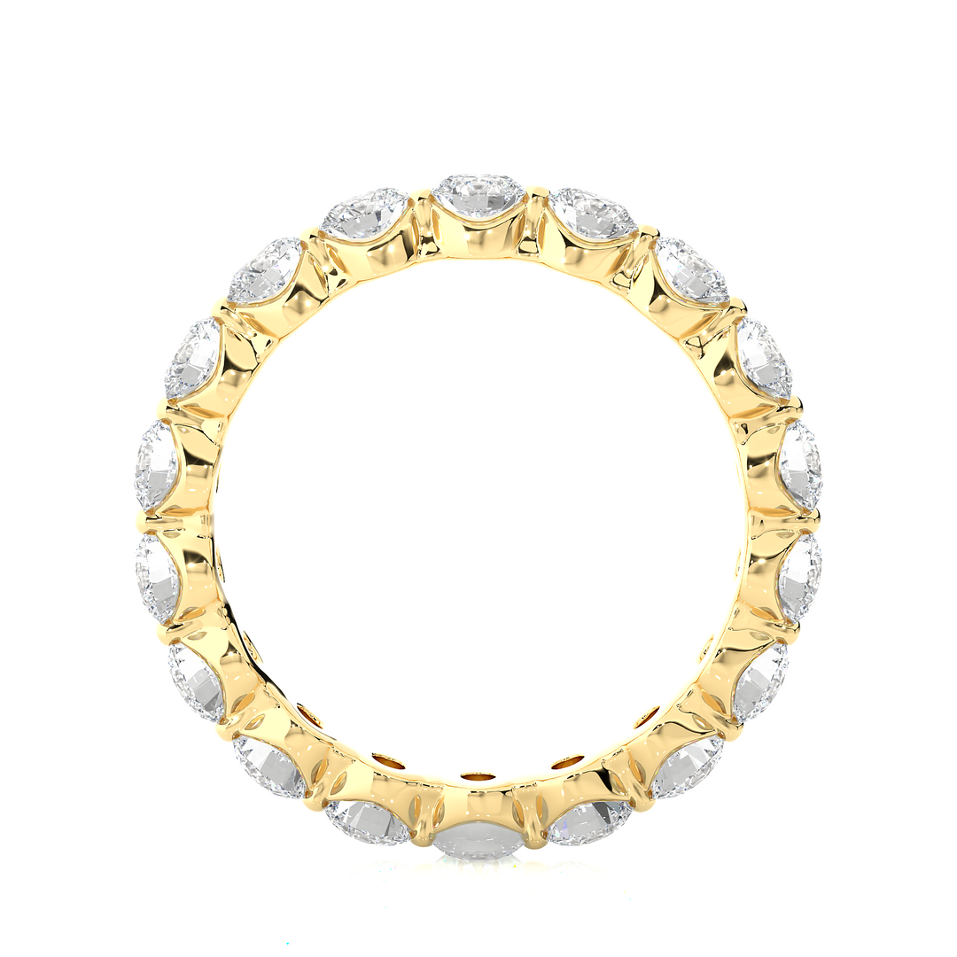 ETERNITY WEDDING RING STUDDED WITH 18 DIAMOND ROUNDS IN PRONG SETTING