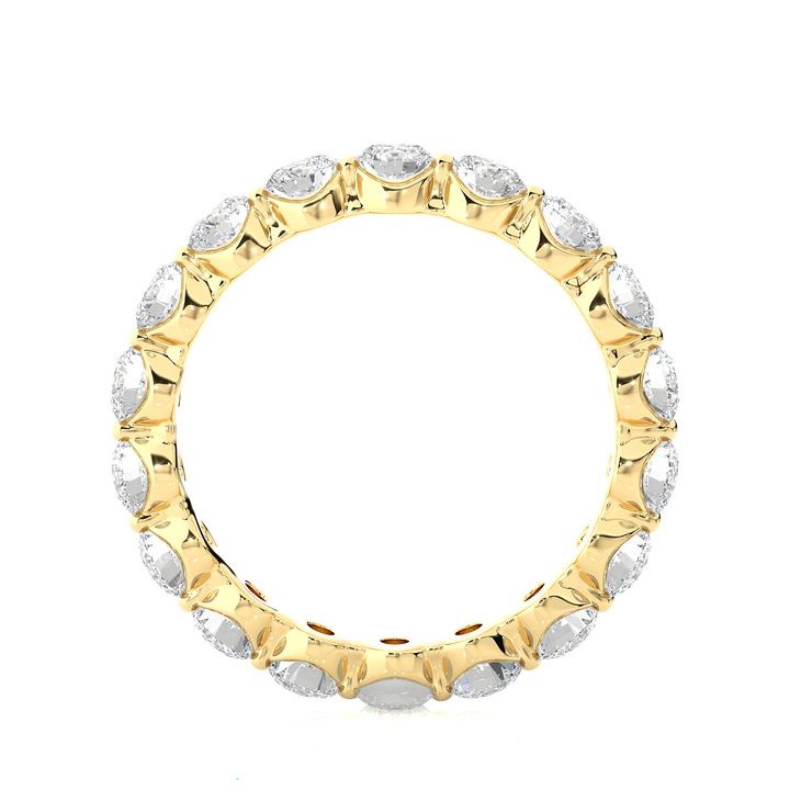 ETERNITY WEDDING RING STUDDED WITH 18 DIAMOND ROUNDS IN PRONG SETTING