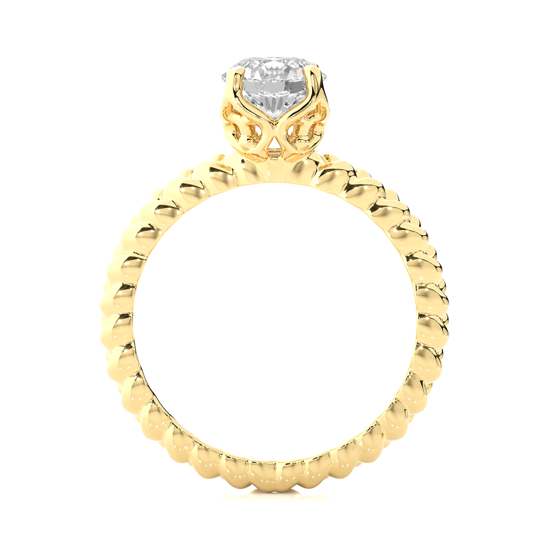 TWISTED TALES ENGAGEMENT RING SET WITH A 1 CARAT SOLITAIRE ROUND DIAMOND