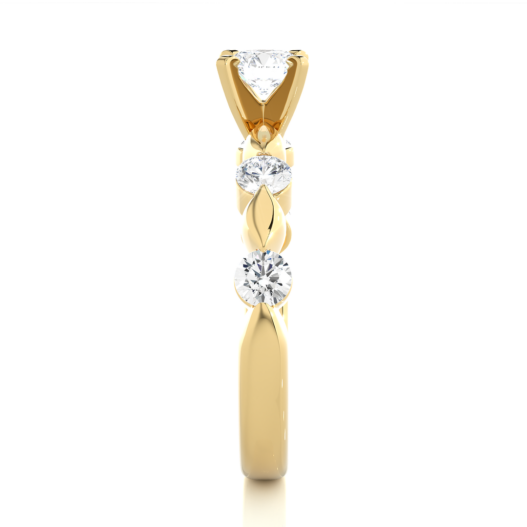 A DAILY WEAR SOLID GOLD DIAMOND RING