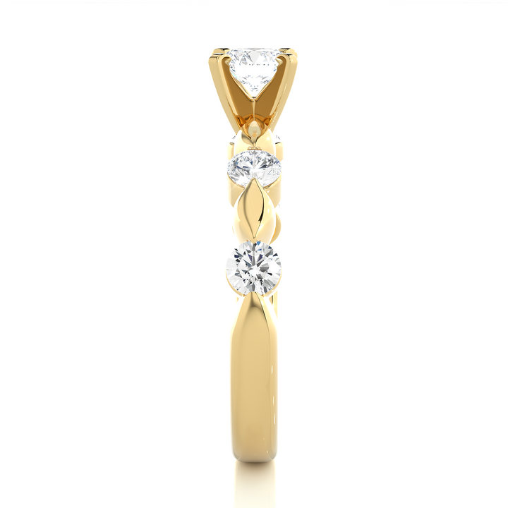 A DAILY WEAR SOLID GOLD DIAMOND RING