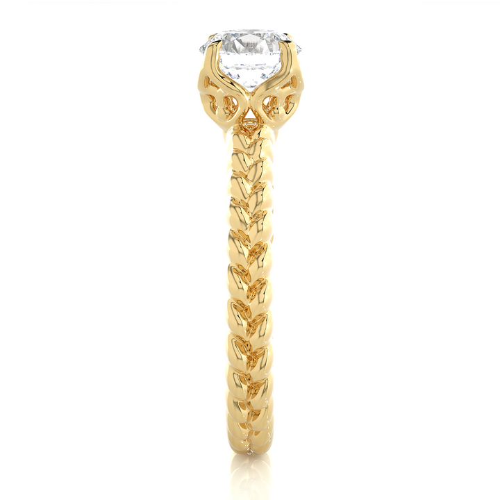 TWISTED TALES ENGAGEMENT RING SET WITH A 1 CARAT SOLITAIRE ROUND DIAMOND