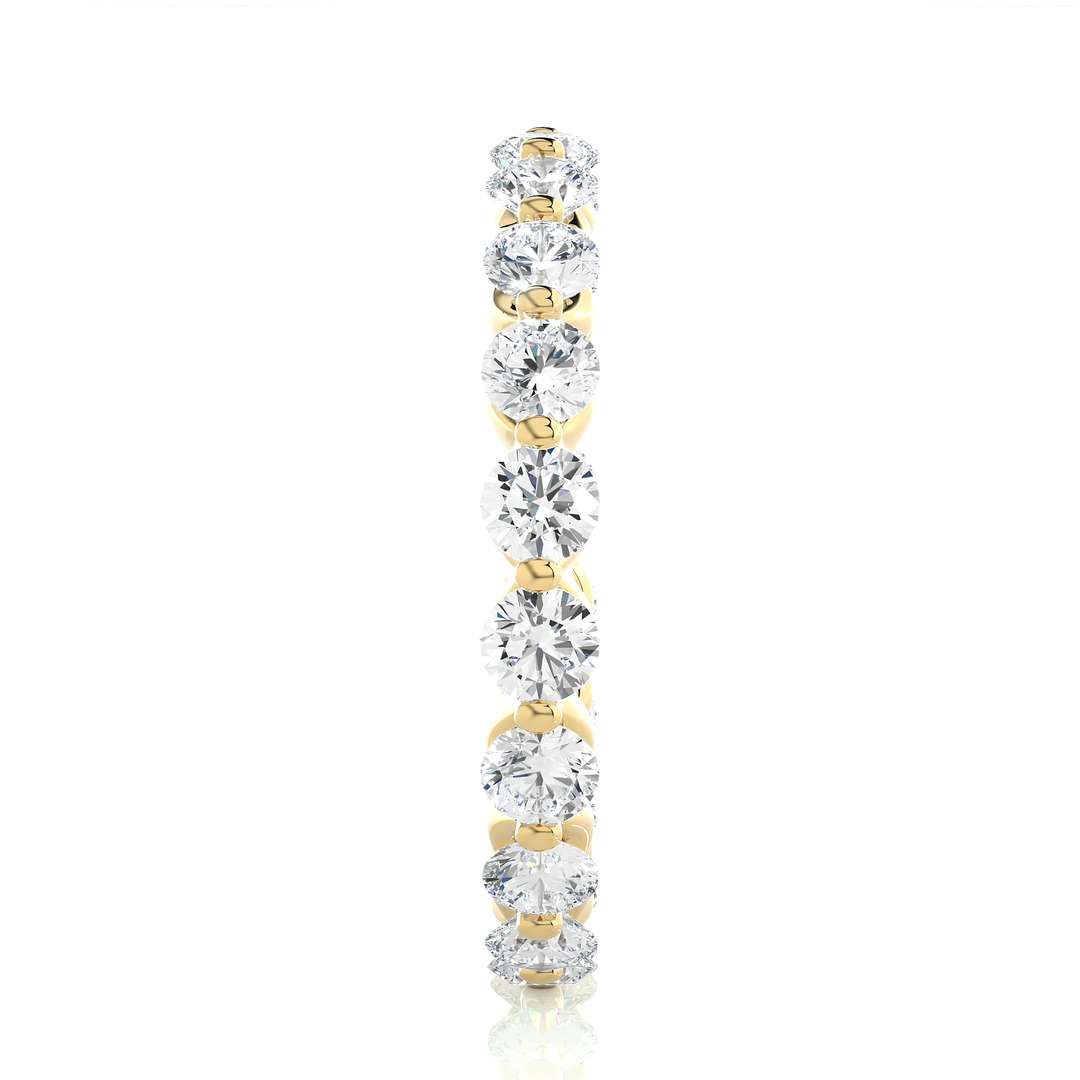 ETERNITY WEDDING RING STUDDED WITH 20 DIAMOND ROUNDS IN PRONG SETTING