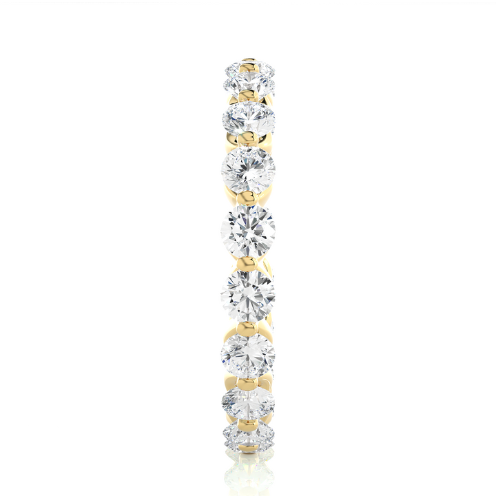 ETERNITY WEDDING RING STUDDED WITH 20 DIAMOND ROUNDS IN PRONG SETTING
