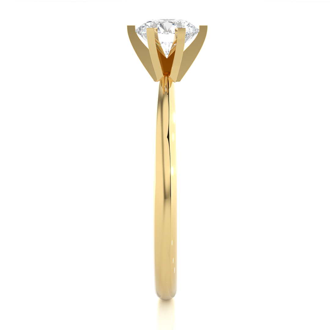 DIAMOND ROUND ENGAGEMENT RING IN PRONG SETTING