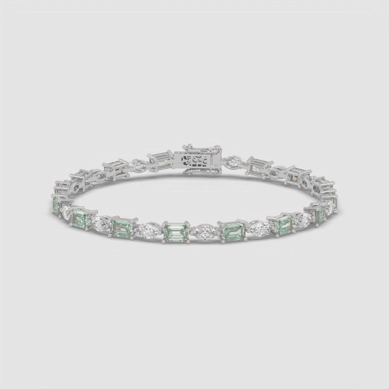 EMERALD DIAMOND TENNIS BRACELET