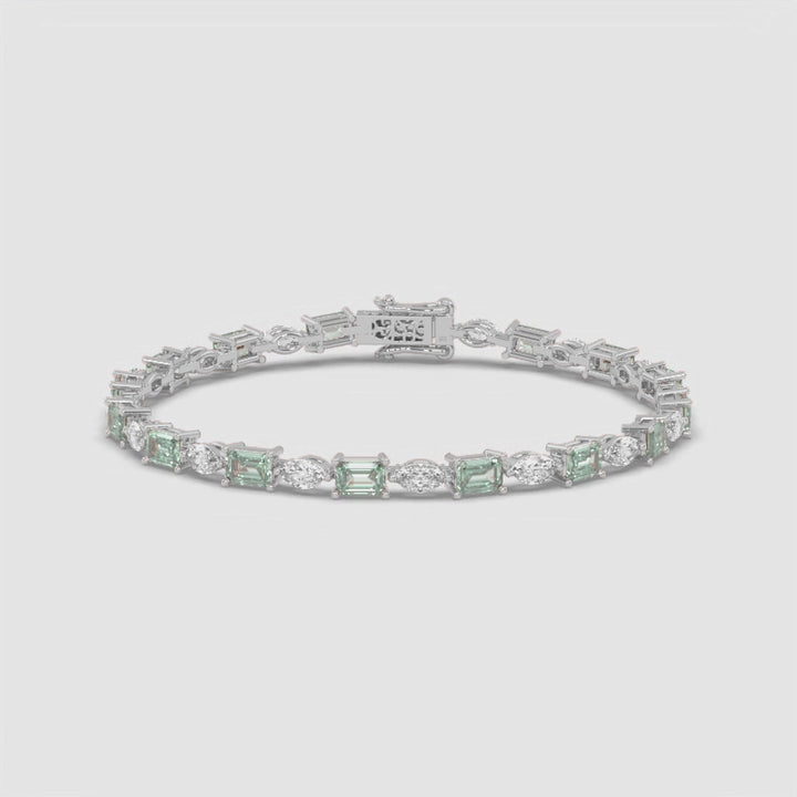EMERALD DIAMOND TENNIS BRACELET