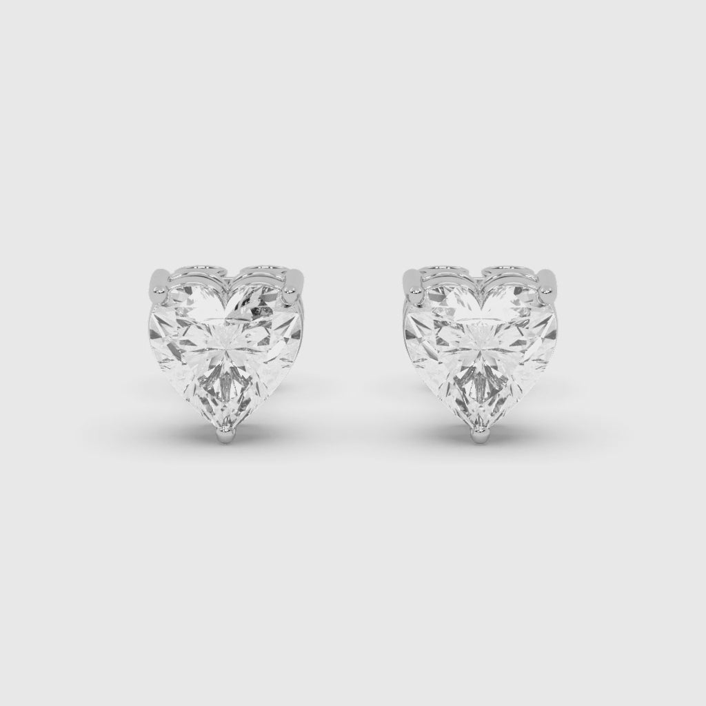 One Carat Hearts Earring