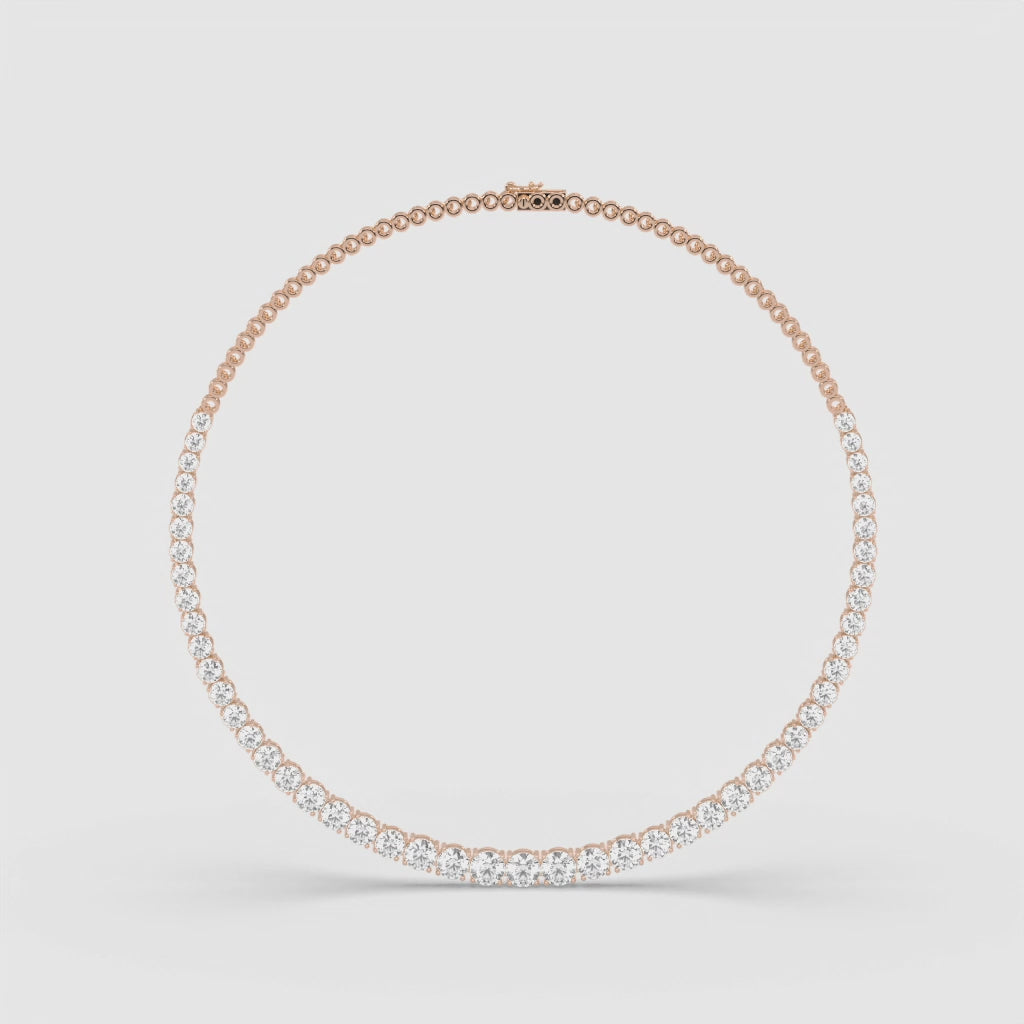 SOLITAIRE DIAMOND ROUND NECKLACE