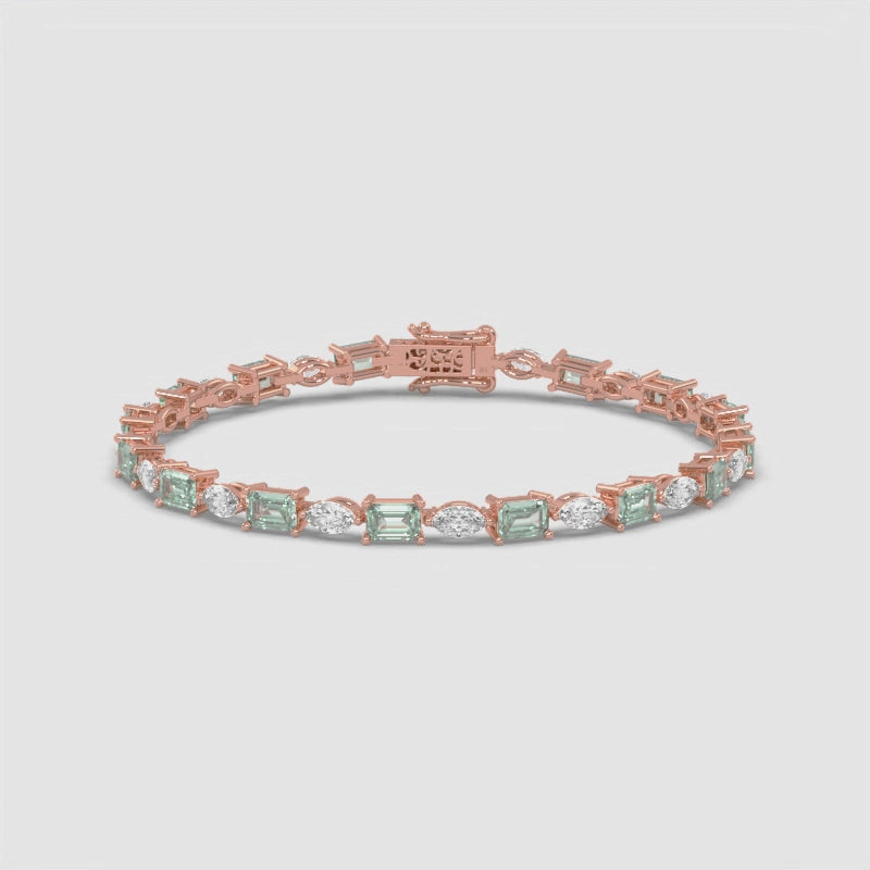 EMERALD DIAMOND TENNIS BRACELET