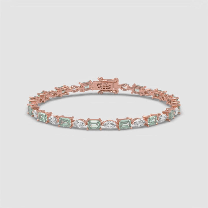 EMERALD DIAMOND TENNIS BRACELET