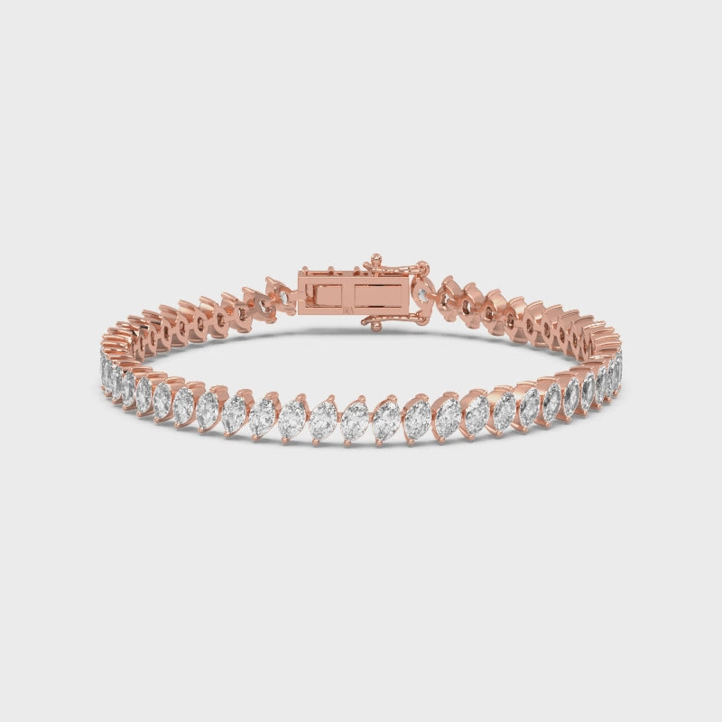 20 Pointer Diamond Marquise Tennis Bracelet