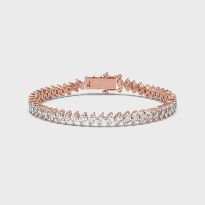 20 Pointer Diamond Marquise Tennis Bracelet