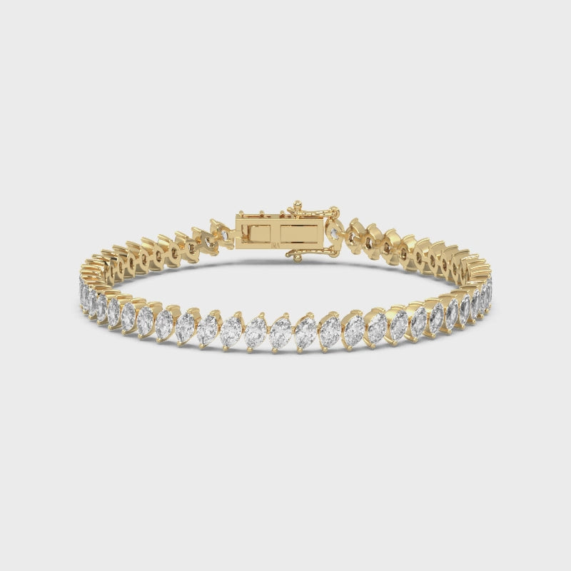 20 Pointer Diamond Marquise Tennis Bracelet