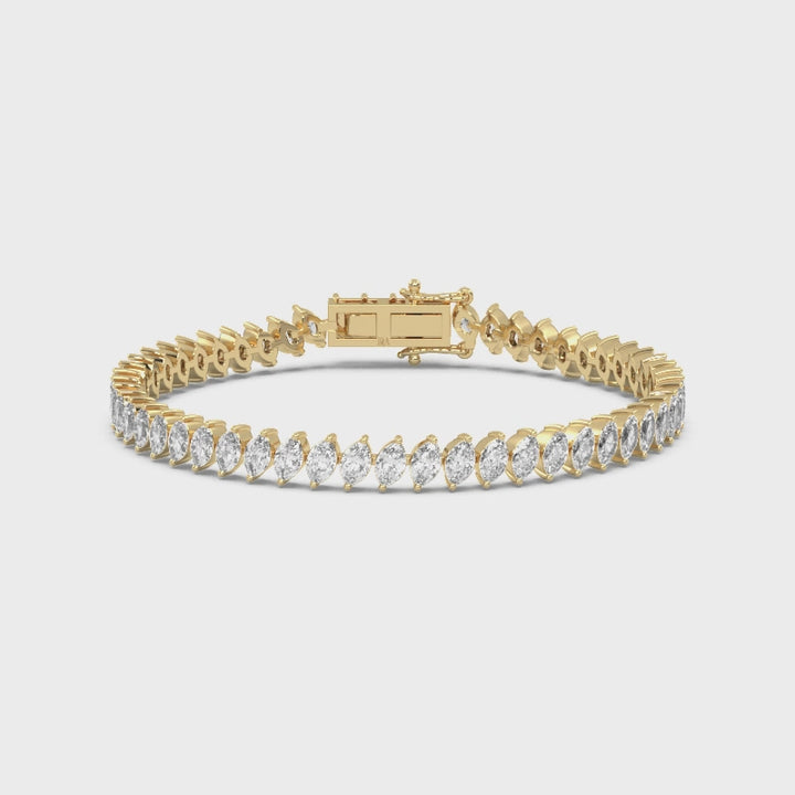 20 Pointer Diamond Marquise Tennis Bracelet
