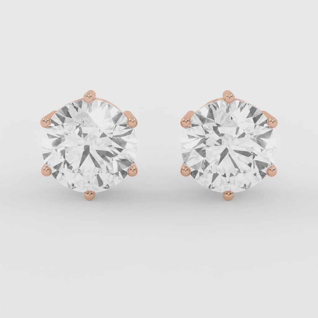 3 CARAT SOLITAIRE EARRINGS