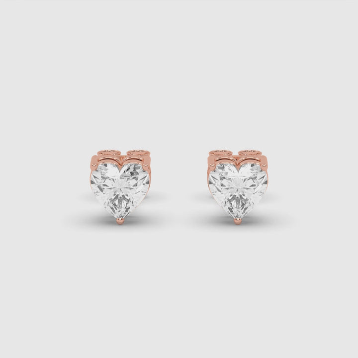 Half Carat Hearts Earring