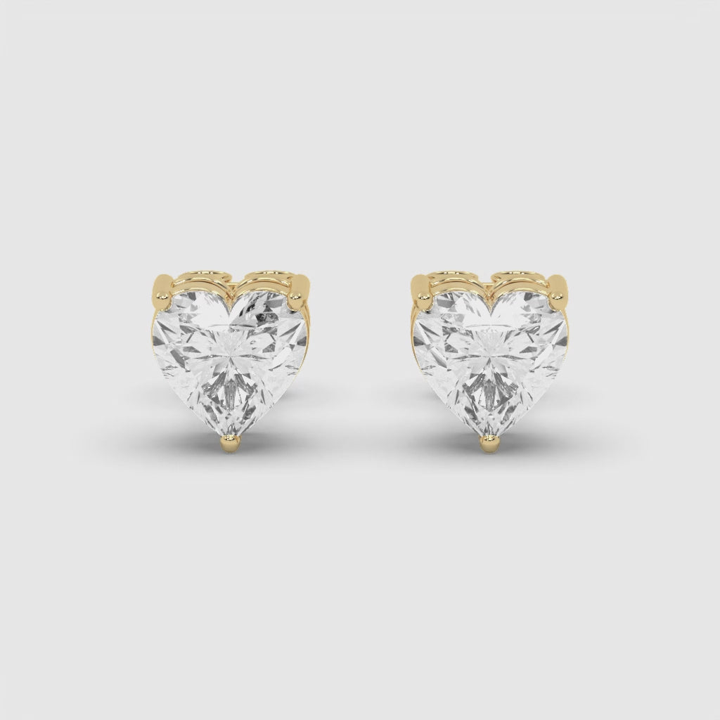 One Carat Hearts Earring