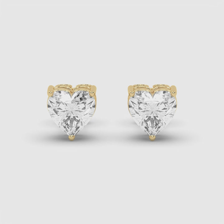 One Carat Hearts Earring