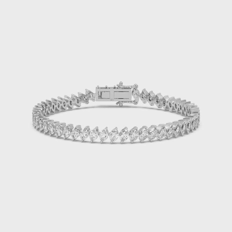 20 Pointer Diamond Marquise Tennis Bracelet