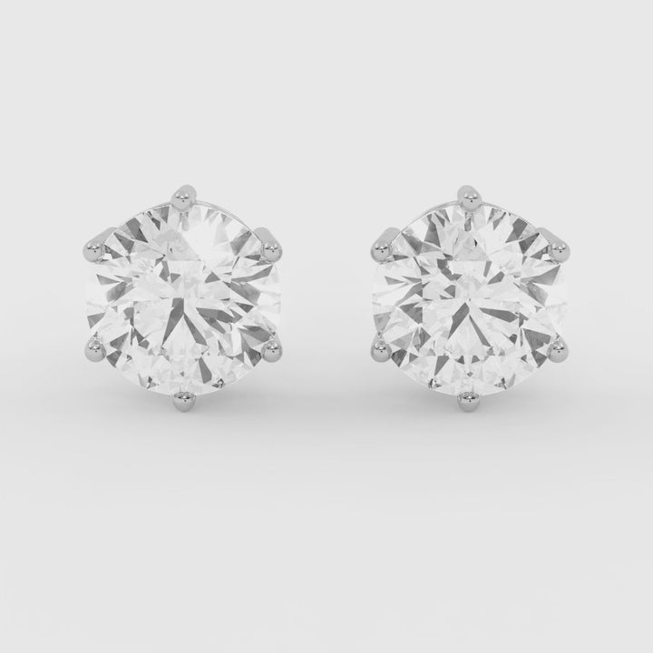 3 CARAT SOLITAIRE EARRINGS