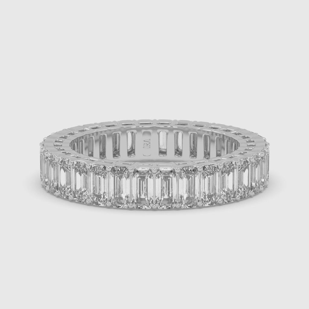 EMERALD CUT ETERNITY BAND