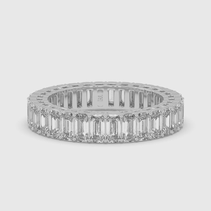 EMERALD CUT ETERNITY BAND