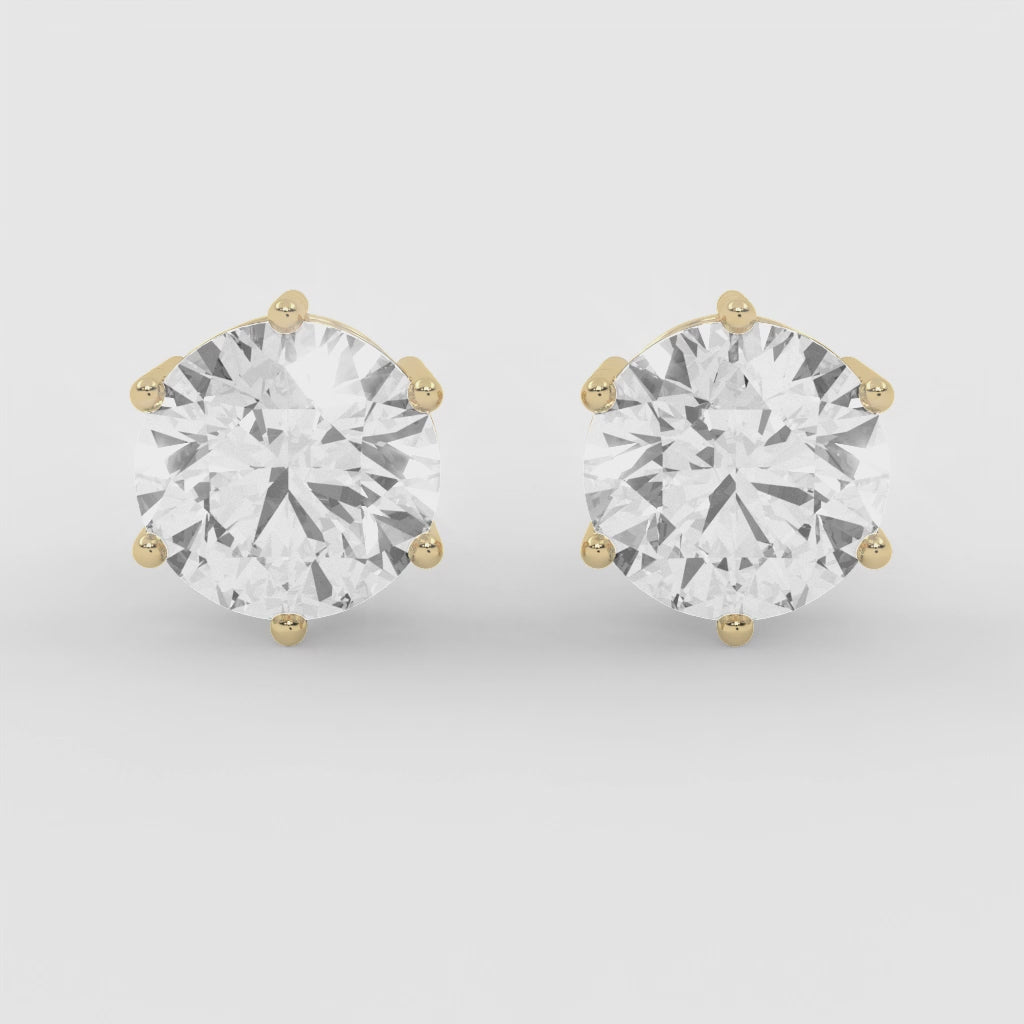 3 CARAT SOLITAIRE EARRINGS