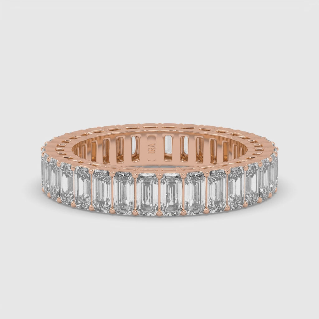 EMERALD CUT ETERNITY BAND