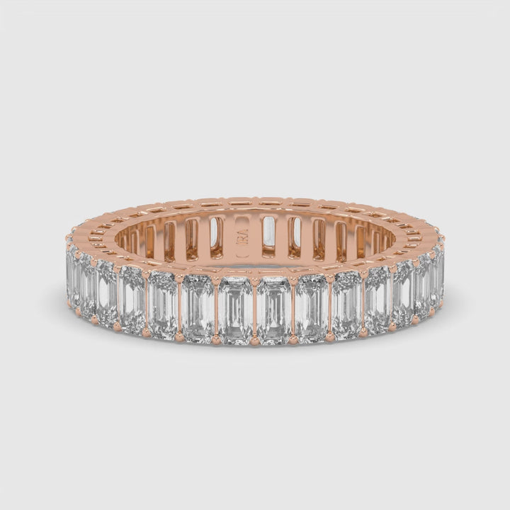EMERALD CUT ETERNITY BAND