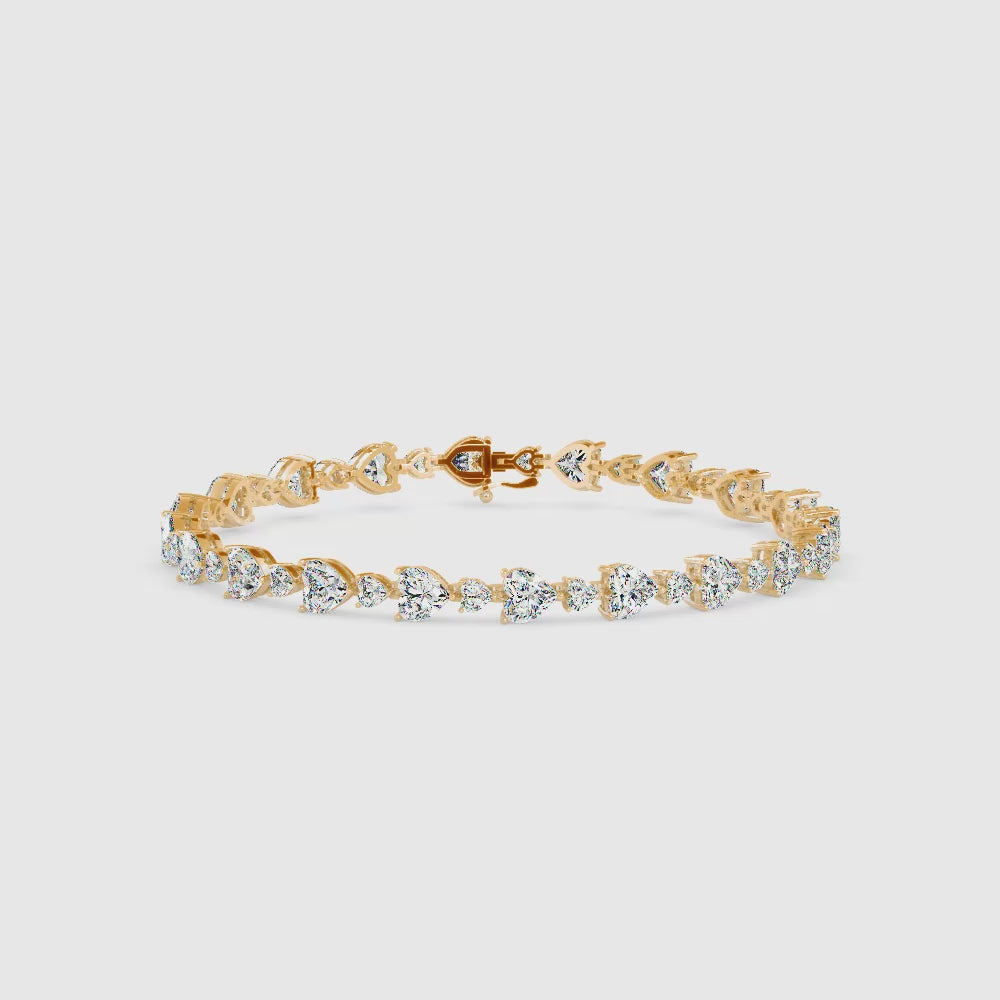 DIAMOND HEARTS TENNIS BRACELET