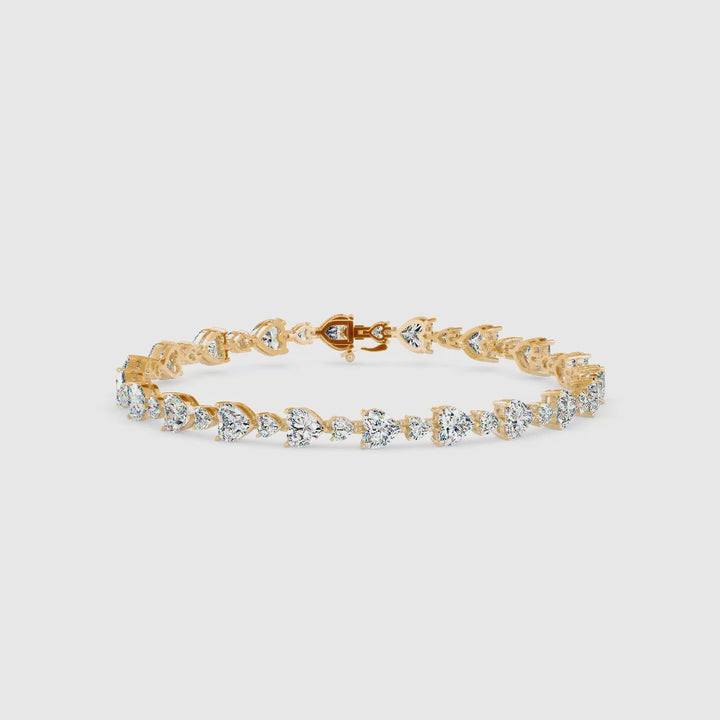 DIAMOND HEARTS TENNIS BRACELET
