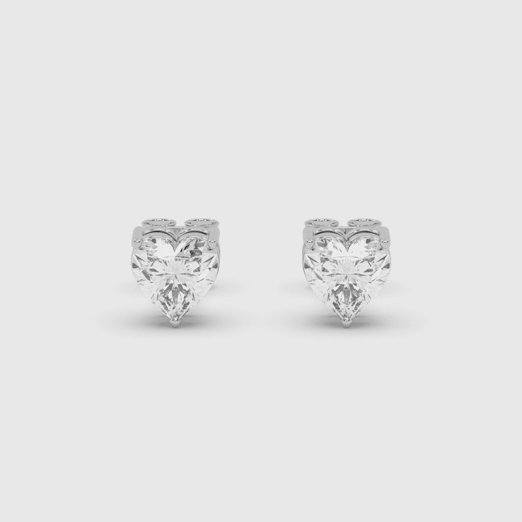 Half Carat Hearts Earring