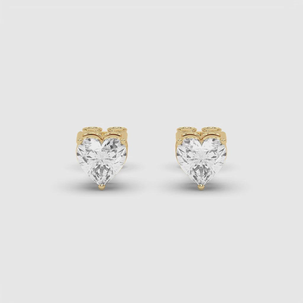 Half Carat Hearts Earring