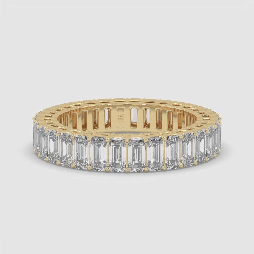 EMERALD CUT ETERNITY BAND