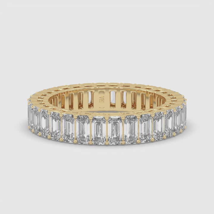 EMERALD CUT ETERNITY BAND