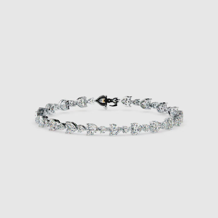 DIAMOND HEARTS TENNIS BRACELET