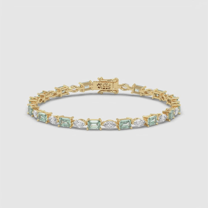 EMERALD DIAMOND TENNIS BRACELET